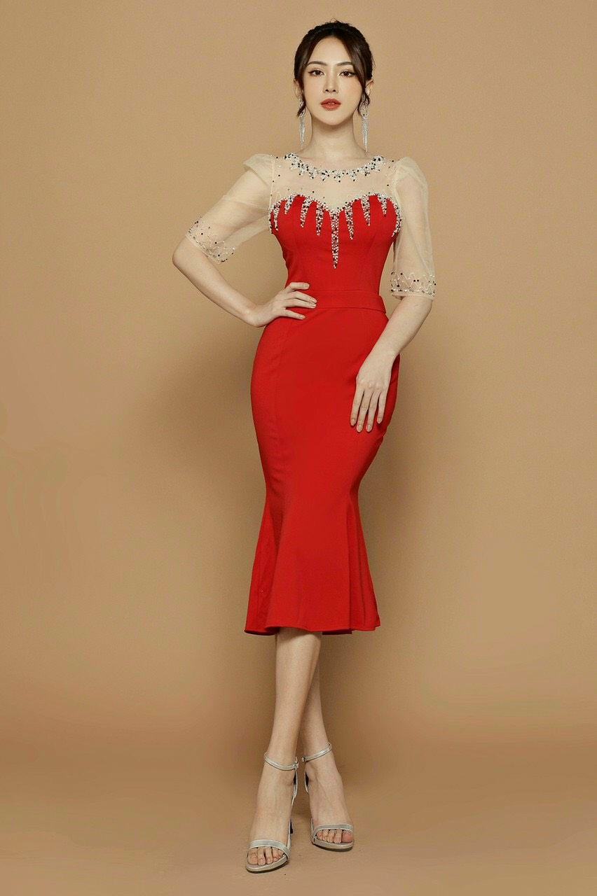 Đầm Body Kết Pha Lê Cao Cấp - D630